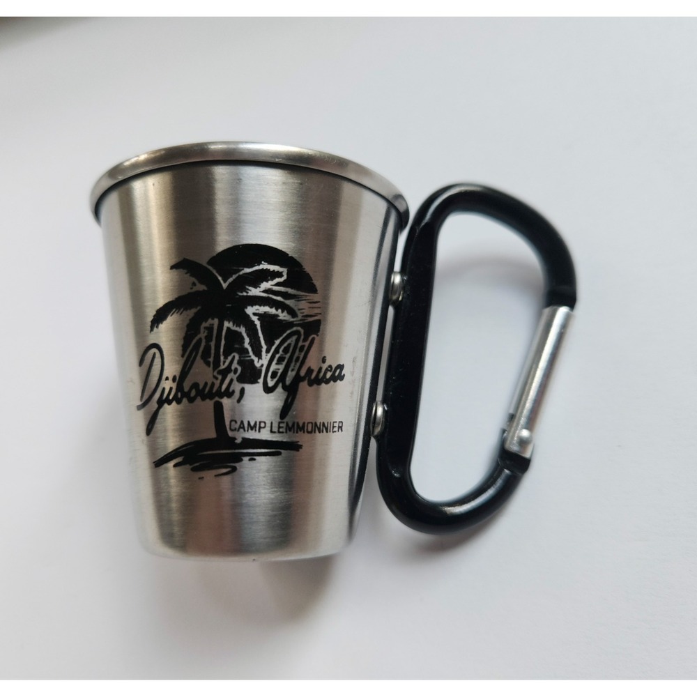 Camp‎ Lemmonnier - Djibouti Africa - Stainless Steel Carabiner Shot Glass